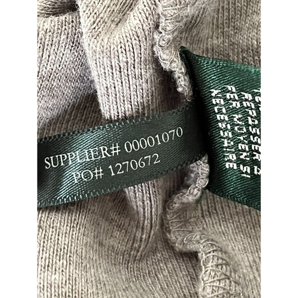 Lauren Ralph Lauren Sz L Stretch Knit Collar Dress Wood Leather Toggle Preppy - Picture 10 of 10